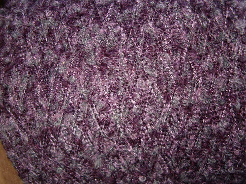 Purple boucle-y type yarn