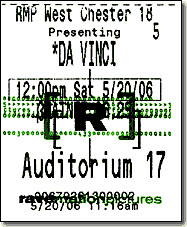 Da Vinci Code Ticket
