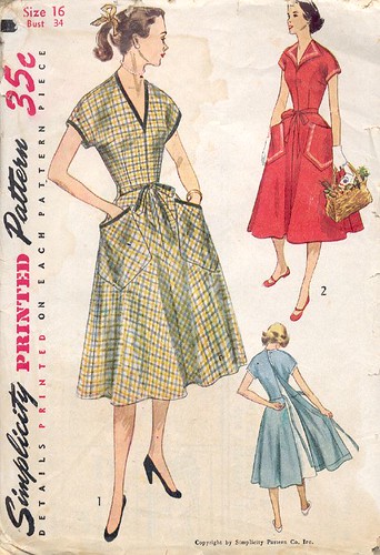 Vintage Wrap-Dress Pattern, 1952