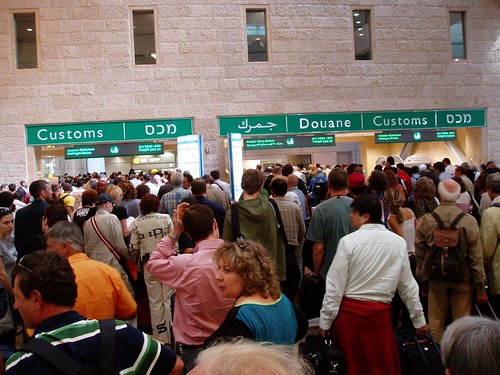 Crowded Customs Clearnace  @ Tel Aviv Airport