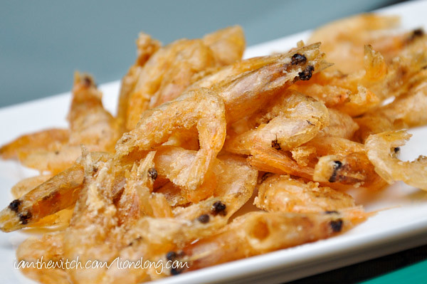 Above: Dried shrimps as appetizer