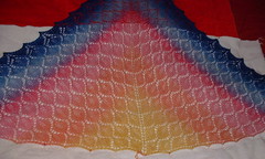 leaf lace shawl2 drying