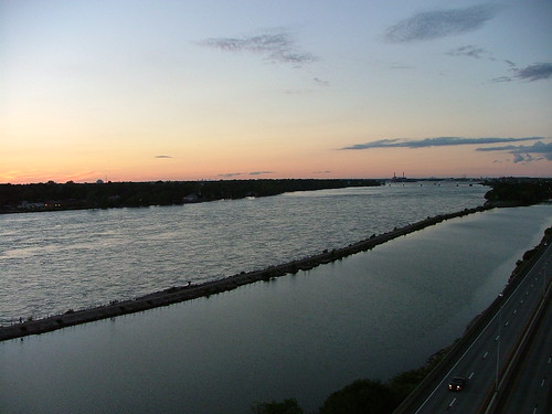 Niagara River at sunset