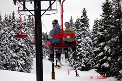 Stephen and I on the chair lift