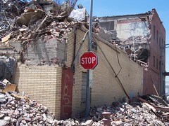 Stop (Demolition of the U.S. Beef building, 4th and Morse Streets NE)