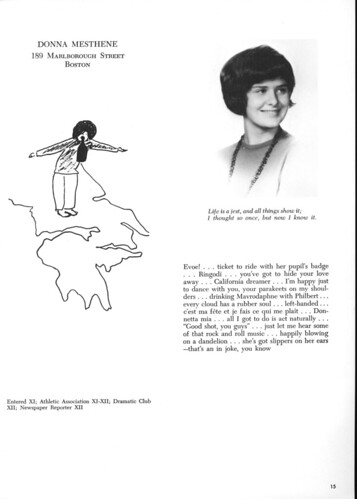 Donna Mesthene - Yearbook Page