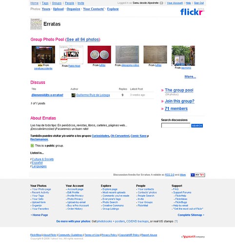 Flickr- Erratas