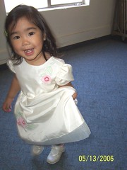 my little senorita dancing in her birthday dress