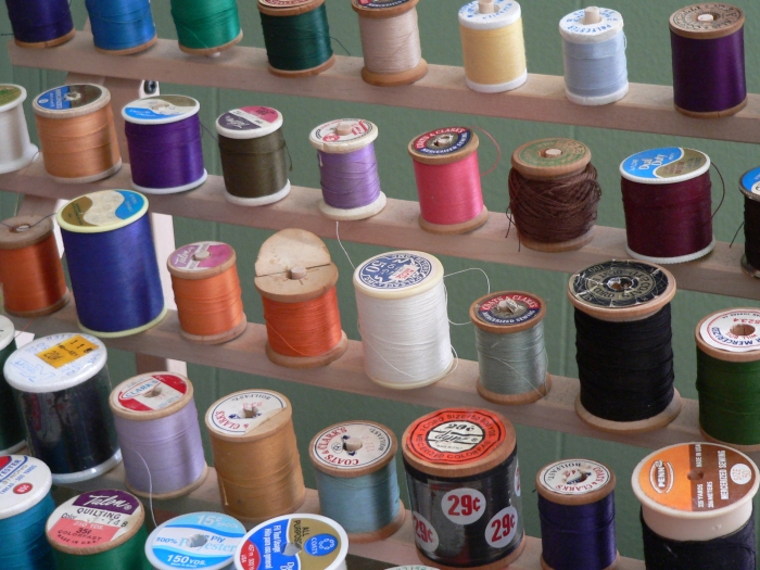 a close-up of my thread collection