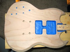 guitar masked & sanding sealer