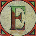 Vintage Brick Letter E
