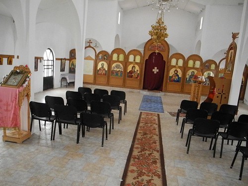 Înăuntrul bisericii ortodoxe din satul Borova, Albania