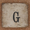 Vintage brick letter G
