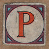 Vintage brick letter P