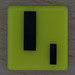 Scrabble Black Letter on Yellow I