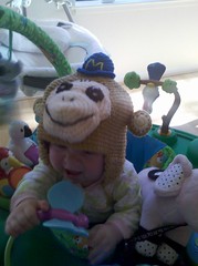 Jacqueline in her MailChimp Hat Day 126 of #Baby365