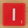 Scrabble White Letter on Red I