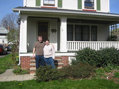 Us in front of our house.