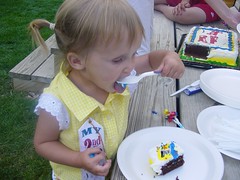 olivia eating her cake