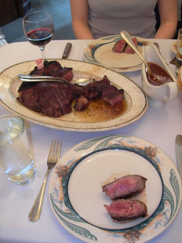 Porterhouse steak for two at Peter Luger's