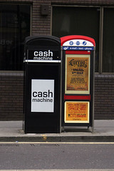 cash machine and phone booth