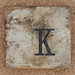 Vintage brick letter K