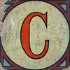 Vintage Brick Letter C