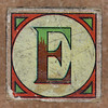 Vintage brick letter E