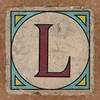 Vintage brick letter L