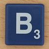 Scrabble White Letter on Blue B