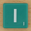 Scrabble White Letter on Green I