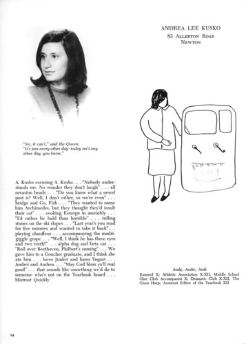 Andrea Kusko - Yearbook Page