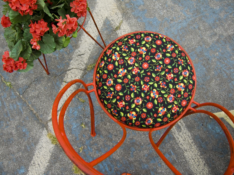 flowered chair