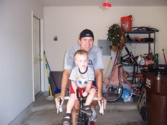 daddy and me on his bike