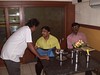 Kavinjar Vijayan chatting with Kalvettu Pesugirathu Sornabharathy