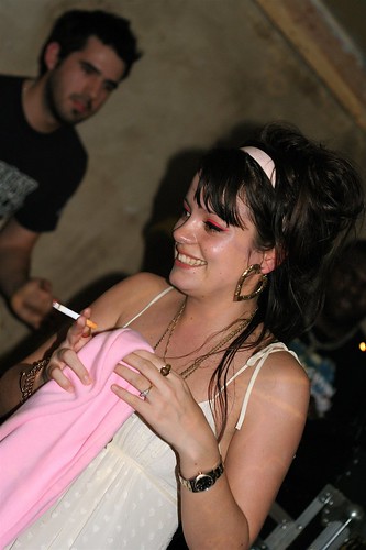 Lily Allen smoking a fag