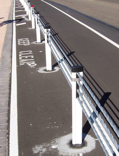 New crash barriers on Brisbane Water Drive