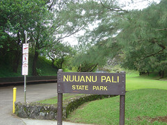 Nuuanu Pali State Park - Sign