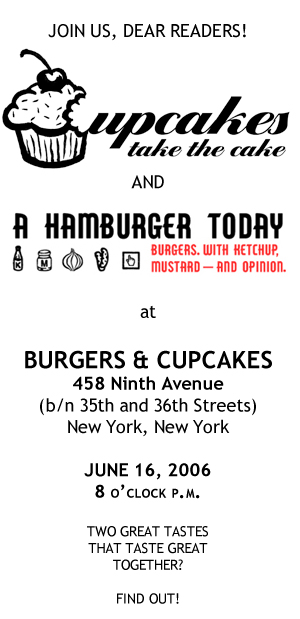 Burgers and Cupcakes June 16th