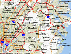 Map, DC to Annapolis