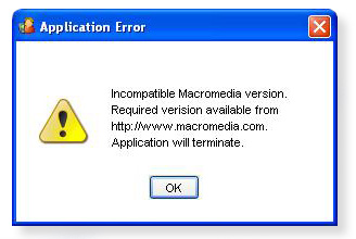 Error-macromedia-k750i