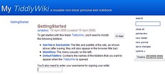 TiddlyWiki - Leeres Wiki