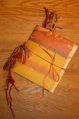 Distressed paper bag mini-book