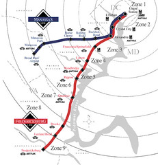 Virginia Railway Express station map