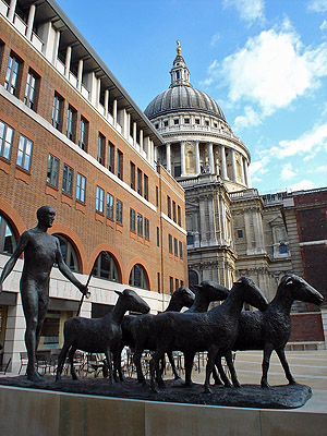 Shepherd and Sheep, in Paternoster Square