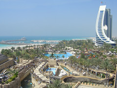 Wild Wadi and Jumeirah Beach Hotel... view from the 5th floor