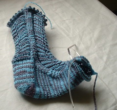 Petticoat sock progress, 4/26/06