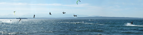 Kitesurfing Action Panoramic