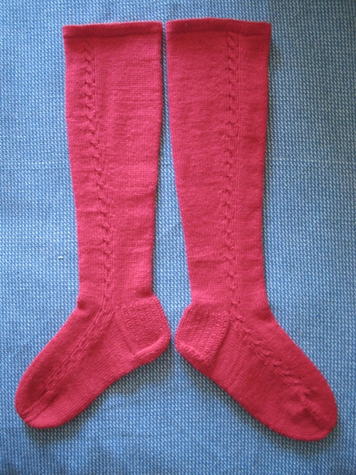 red knee sock