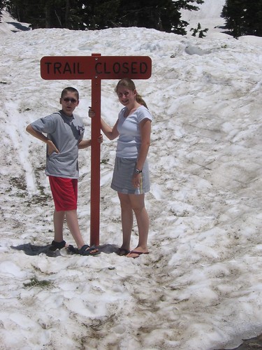 The Trail to Bumpass Hell was closed by snow - bummer!